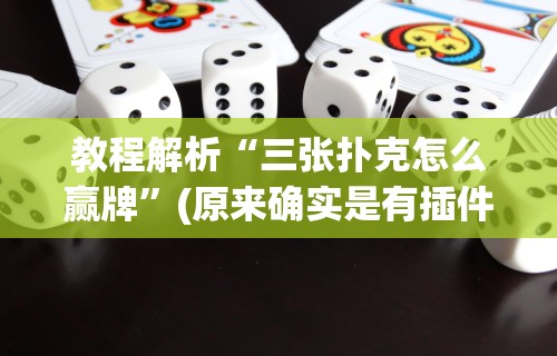 教程解析“三张扑克怎么赢牌”(原来确实是有插件) 