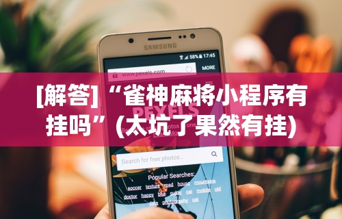 [解答]“雀神麻将小程序有挂吗”(太坑了果然有挂)