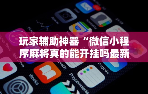 玩家攻略科普“海讯麻将开挂神器软件”详细分享装挂