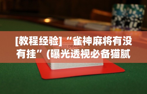 [教程经验]“雀神麻将有没有挂”(曝光透视必备猫腻)