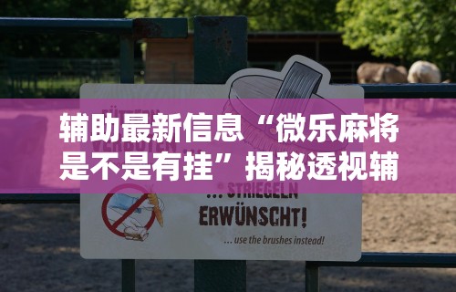 【头条新闻】“微乐麻将怎么提高胜率”(透视)开挂辅助脚本+详细开挂安装教程