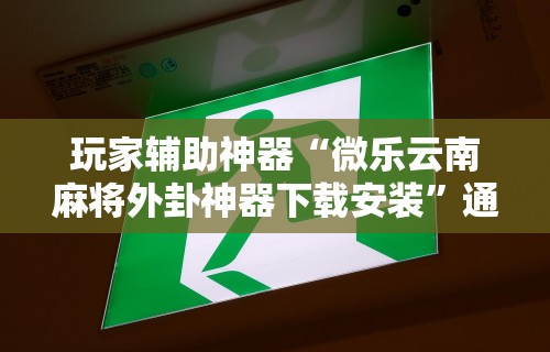 【独家发现】“指尖麻将开挂神器下载”最新辅助详细教程