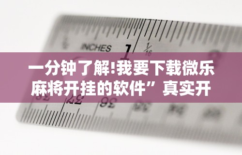一分钟了解!我要下载微乐麻将开挂的软件”真实开挂技巧分享