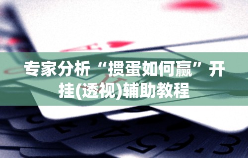 专家分析“掼蛋如何赢”开挂(透视)辅助教程