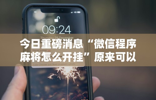 今日重磅消息“微信程序麻将怎么开挂”原来可以开挂