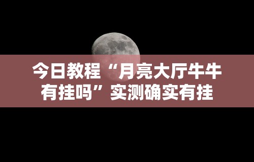 今日教程“月亮大厅牛牛有挂吗	”实测确实有挂