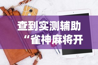 查到实测辅助“雀神麻将开挂神器软件下载免费[分享装挂详细步骤]