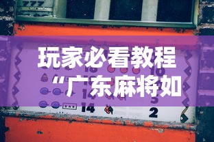 玩家必看教程“广东麻将如何打才能赢”掌握辅助功能必胜规则