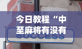 今日教程“中至麻将有没有假”(详细透视教程)-知乎